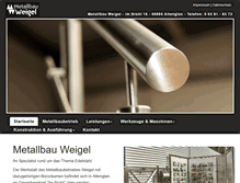 Tablet Screenshot of metallbauweigel.de